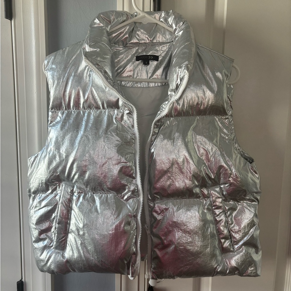 Metallic Puffer Vest